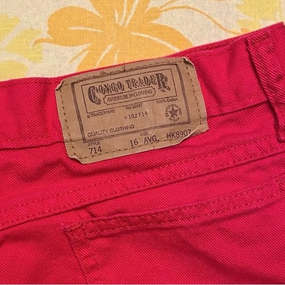 Vintage 90s red Congo Trader high waisted denim shorts 🌟 - Picture 7 of 7